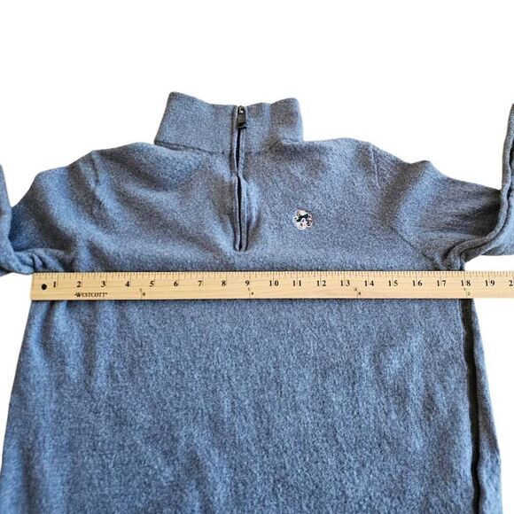 Ted baker mens Sz 6 gray fited merino wool half zip sweater - Picture 5 of 8